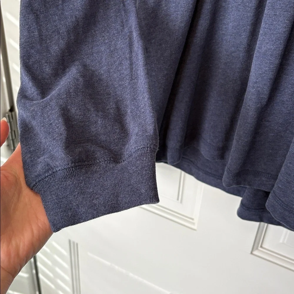 NEW St. John's Bay Dark Blue Long Sleeve Sueded Henley 100% cotton XL - Picture 4 of 5